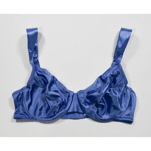 Victoria Secret Periwinkle Blue Satin Second Skin Y2K Underwire Bra Sz 34C